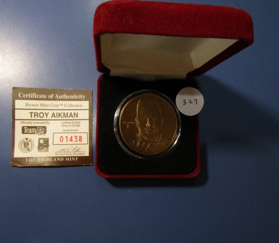 TROY AIKMAN BRONZE MEDAL IN BOX