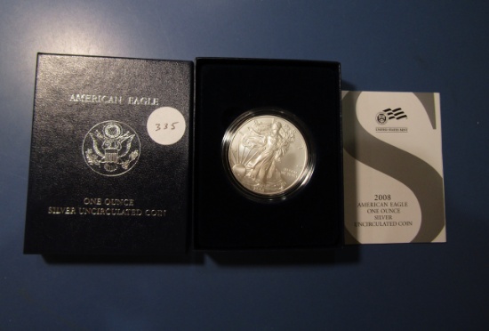 2008-W AMERICAN SILVER EAGLE UNC IN BOX