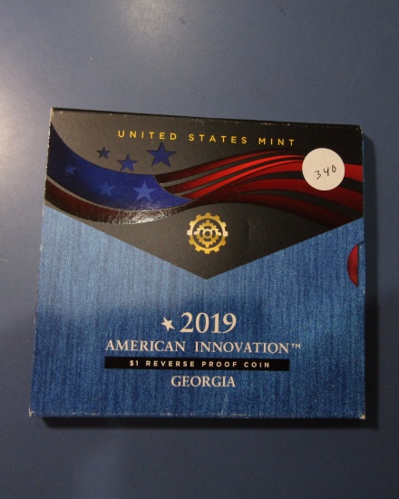 2019 AMERICAN INOVATION GEORGIA REVERSE PROOF DOLLAR