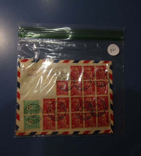 1951 FRANCE CANCELLED POSTAGE STAMPS