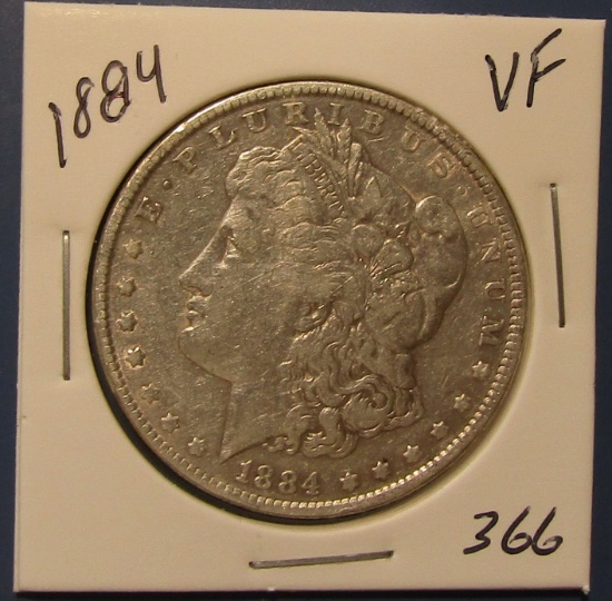 1884 MORGAN DOLLAR VF