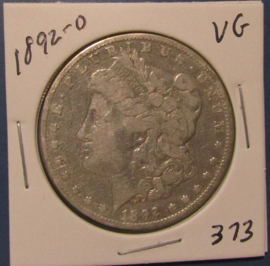 1892-O MORGAN DOLLAR VG