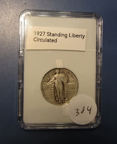 1927 STANDING LIB. QUARTER VG
