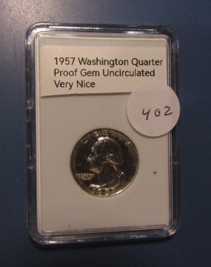 1957 WASHINGTON QUARTER GEM PROOF