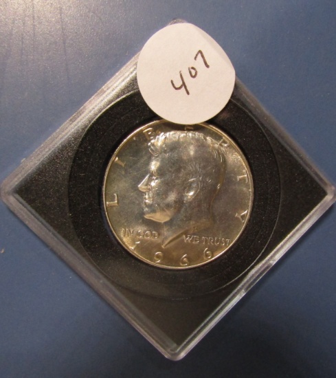 1966 SMS KENNEDY HALF DOLLAR GEM BU