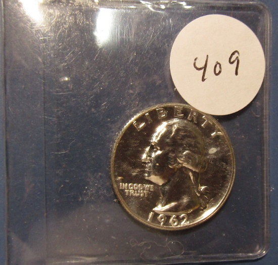 1962 WASHINGTON QUARTER GEM PROOF