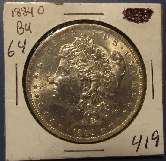1884-O MORGAN DOLLAR CH BU MS-64