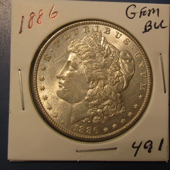 1886 MORGAN DOLLAR GEM BU