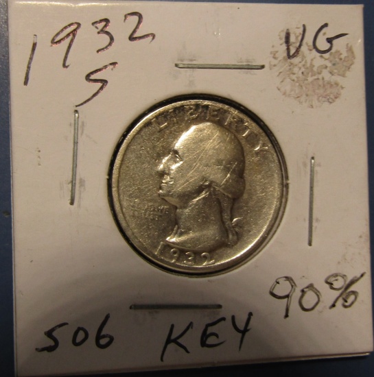 1932-S WASHINGTON QUARTER VG