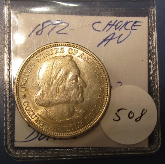 1892 COLUMBIAN HALF DOLLAR CH AU