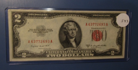 1953-B TWO DOLLAR US NOTE CHOICE UNC
