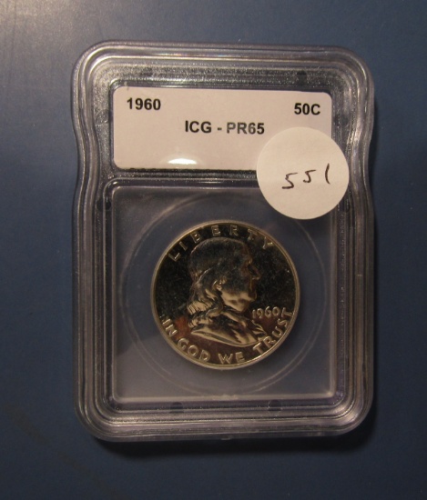 1960 FRANKLIN HALF DOLLAR ICG PROOF-65