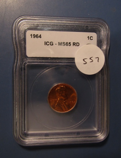 1964 LINCOLN CENT ICG MS-65 RED