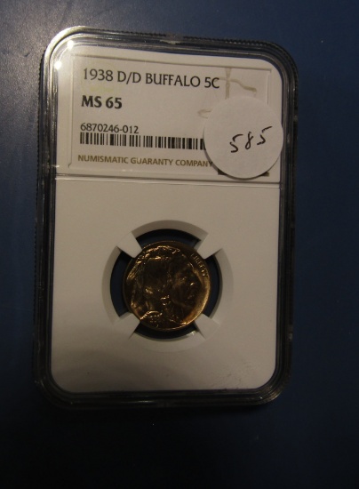 1938-D/D BUFFALO NICKEL NGC MS-65