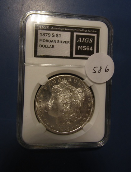 1879-S MORGAN DOLLAR AIGS MS-64