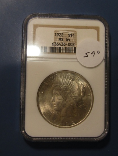 1922 PEACE DOLLAR NGC MS-64