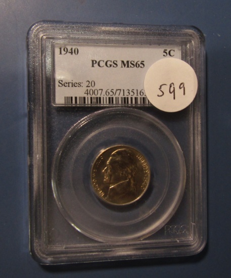 1940 JEFFERSON NICKEL PCGS MS-65