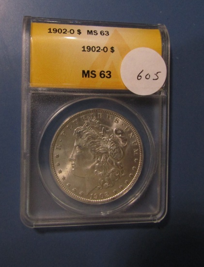 1902-O MORGAN DOLLAR ANACS MS-63