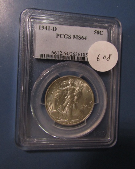 1941-D WALKER HALF DOLLAR PCGS MS-64