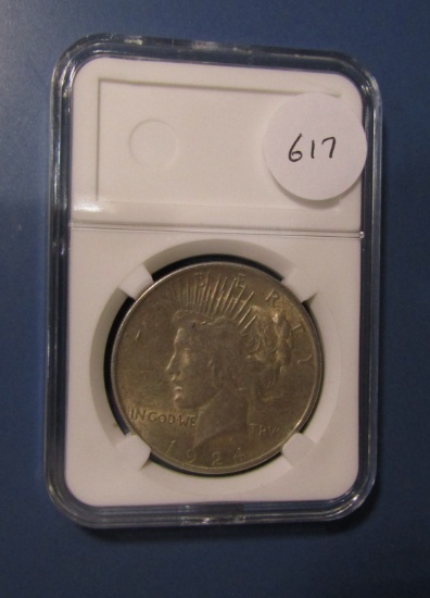 1924 PEACE DOLLAR XF/AU