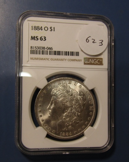 1884-O MORGAN DOLLAR NGC MS-63