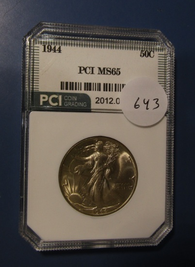 1944 WALKER HALF DOLLAR PCI MS-65