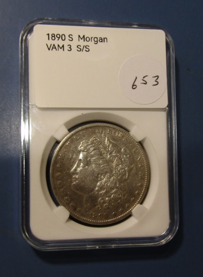1890-S MORGAN DOLLAR VAM-3 S/S XF