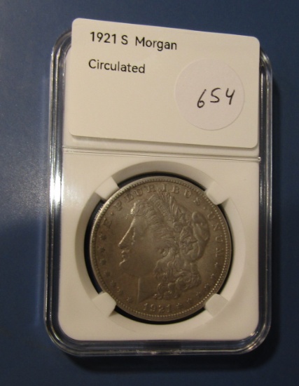 1921-S MORGAN DOLLAR VF./XF