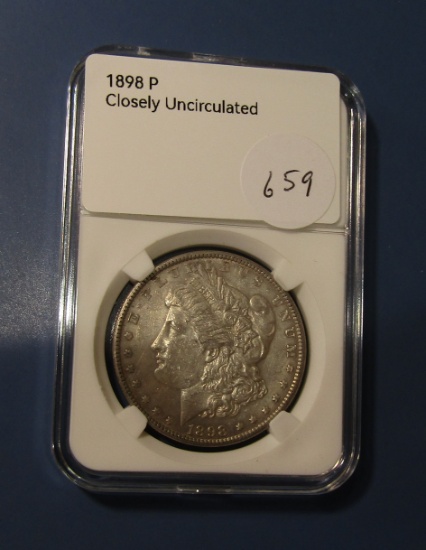 1898 MORGAN DOLLAR CH AU-55