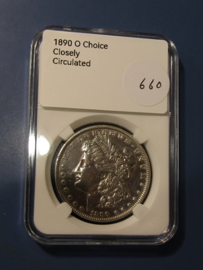 1890-O MORGAN DOLLAR AU (POLISHED)