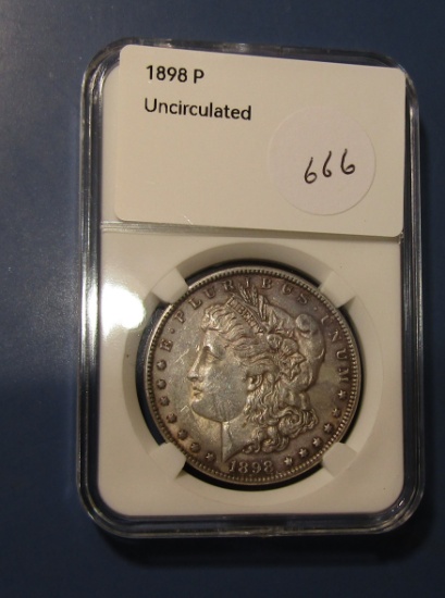 1898 MORGAN DOLLAR CH AU-58