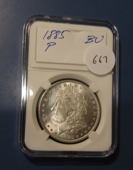 1885 MORGAN DOLLAR GEM BU MS-64+++
