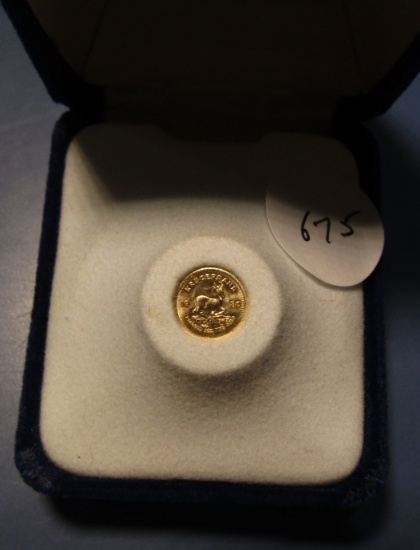 1980 1/10 OZ. KRUGERRAND GOLD IN BOX