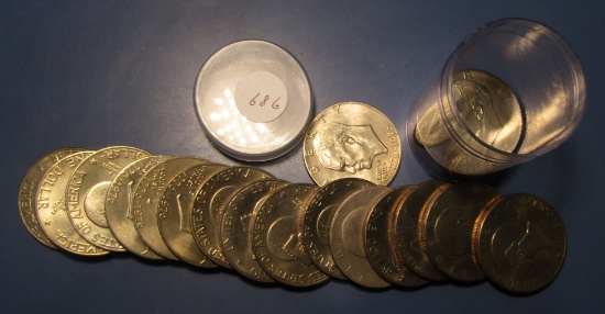ROLL OF TWENTY TWO 1976 IKE DOLLARS BU (22 COINS)