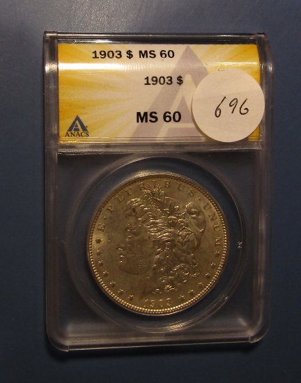 1903 MORGAN DOLLAR ANACS MS-60