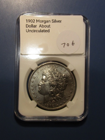 1902 MORGAN DOLLAR AU