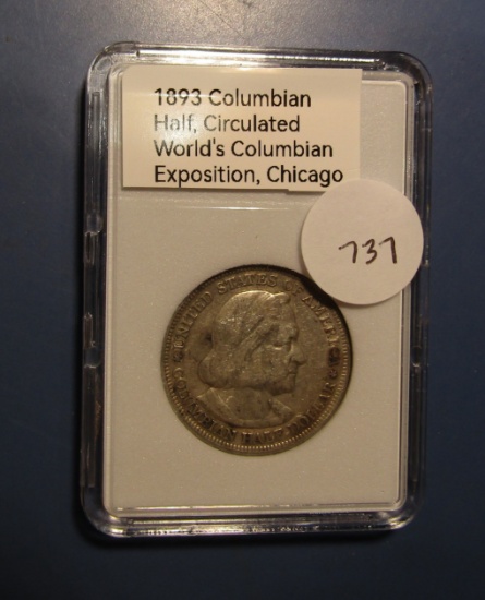 1893 COLUMBIAN COMMEM. HALF DOLLAR VF