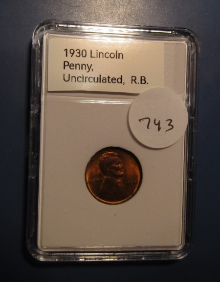 1930 LINCOLN CENT CH BU RED BROWN
