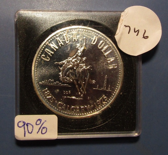 1975 CALGARY 90% SILVER DOLLAR GEM PROOF