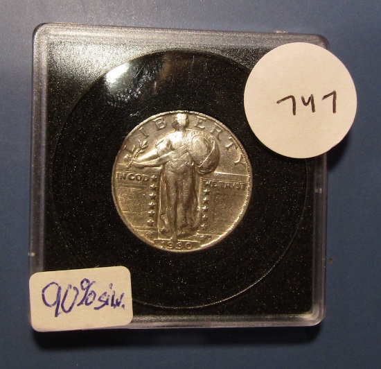1930 STANDING LIBERTY QUARTER XF/AU