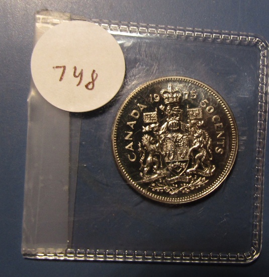 1975 CANADA 80% SILVER HALF DOLLAR PROOF