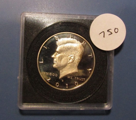 2010-S SILVER KENNEDY HALF DOLLAR GEM PROOF