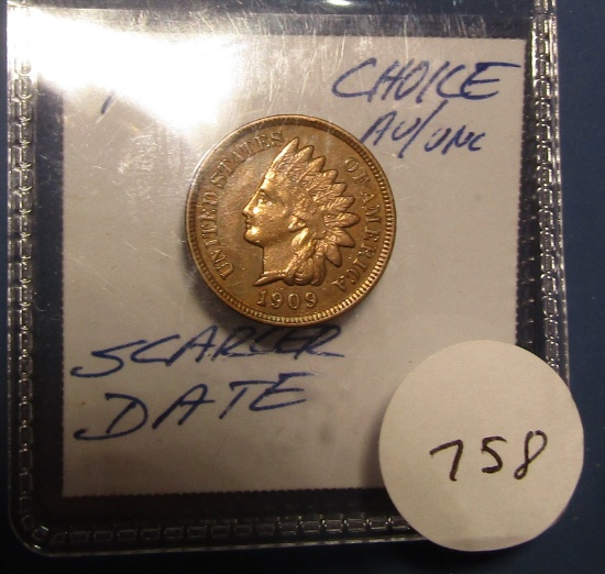 1909 INDIAN CENT CH AU-58