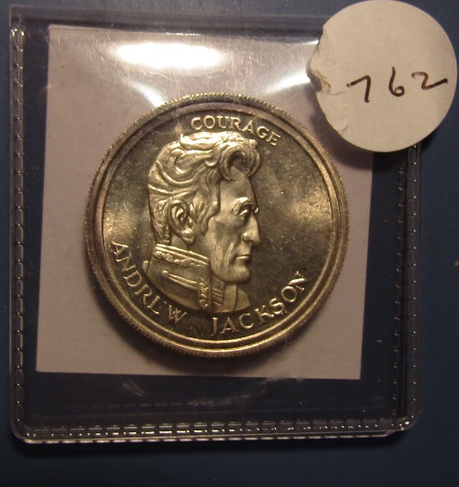 1976 ANDREW JACKSON 240 GRAINS .999 1 OZ. SILVER ROUND