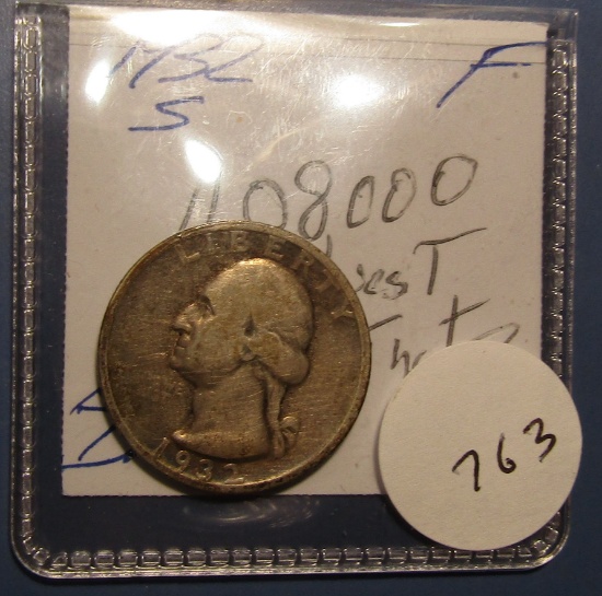 1932-S WASHINGTON QUARTER F/VF
