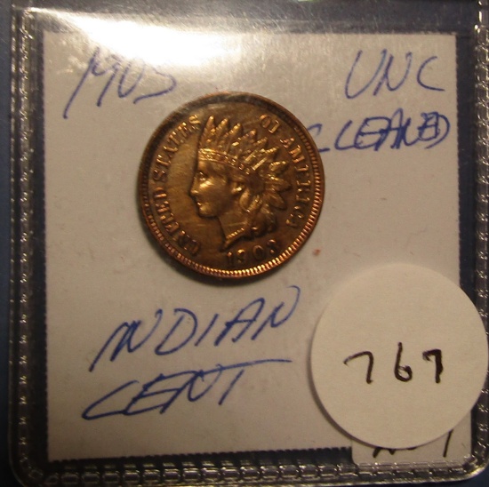 1903 INDIAN CENT UNC (CLEANED)