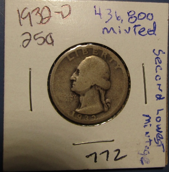 1932-D WASHINGTON QUARTER GOOD