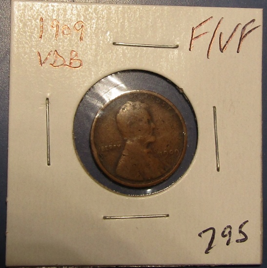 1909-VDB LINCOLN CENT F/VF