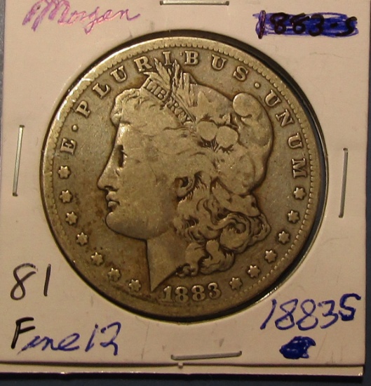 1883-S MORGAN DOLLAR FINE