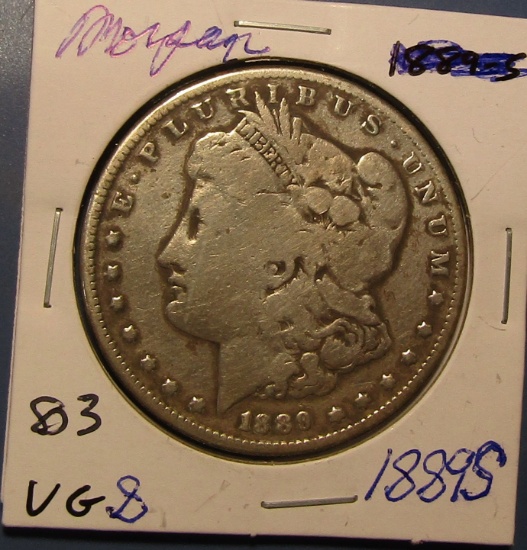 1889-S MORGAN DOLLAR VG-08 (CLEANED)